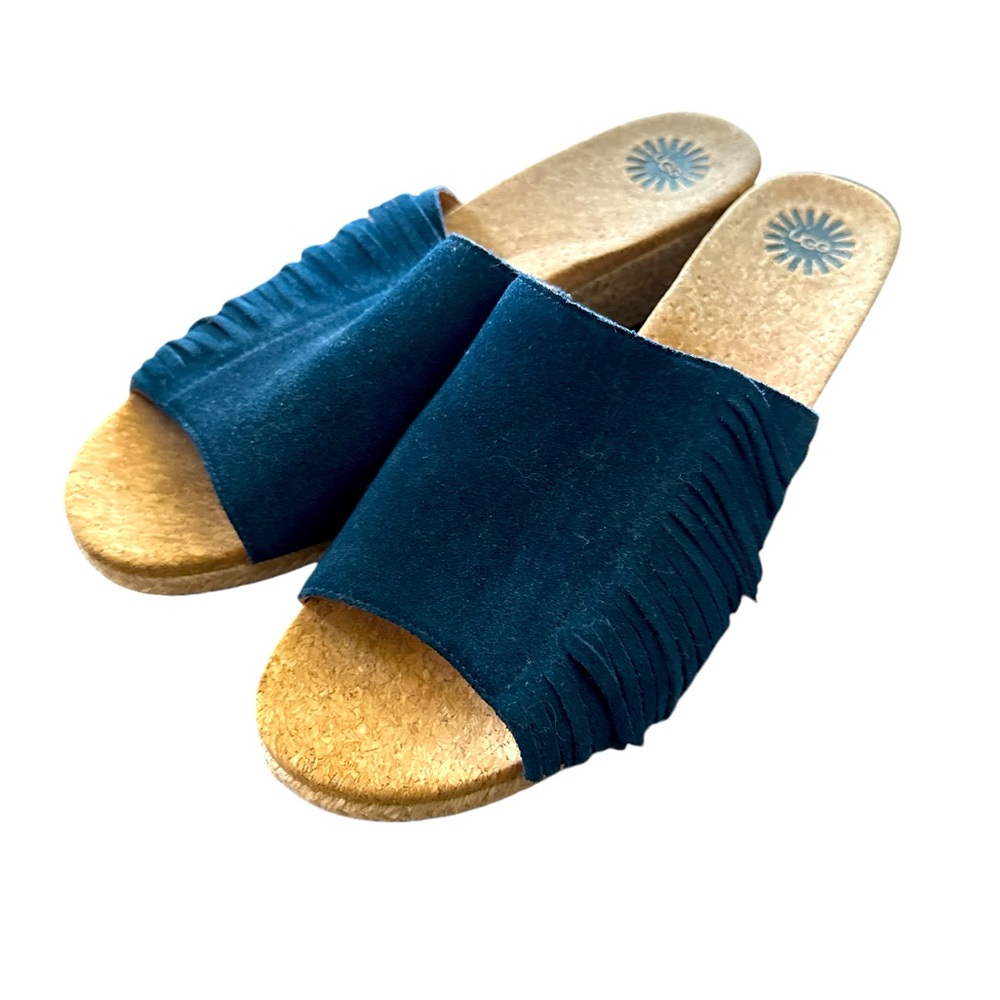 UGG Danes Fringe Suede Wedge Sandals 
Sz. 10